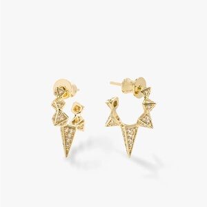 Gabriella Pavé Spiked Hoops - Melinda Maria